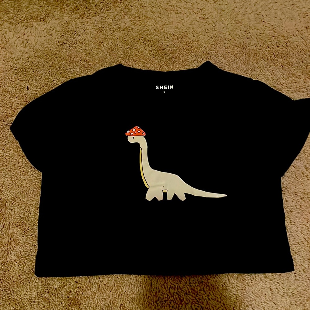 Black dinosaur shirt